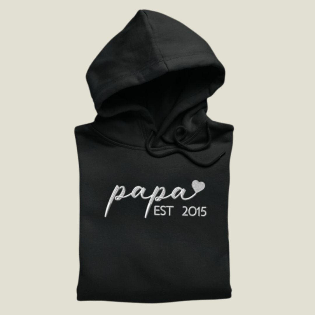 Sudadera Capucha Papá Mamá con fecha