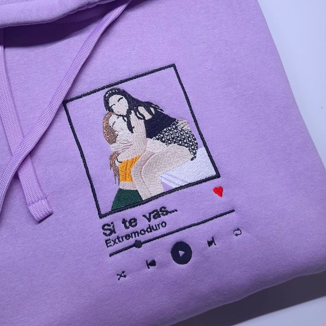 PACK 2 - Retrato Personalizado Spotify Bordado - Camiseta, Sudadera o Sudadera capucha