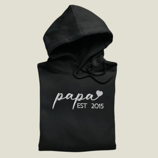 Sudadera Capucha Papá Mamá con fecha