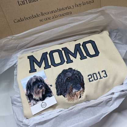 Nombre y fecha UNA Mascota Personalizada – Camiseta, Sudadera o Sudadera con Capucha