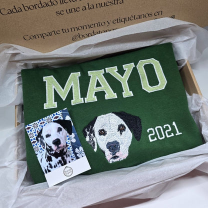 Nombre y fecha UNA Mascota Personalizada – Camiseta, Sudadera o Sudadera con Capucha