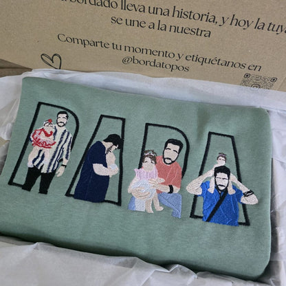 Retrato Personalizado en Cada Letra MOM / DAD / MAMÁ / PAPÁ