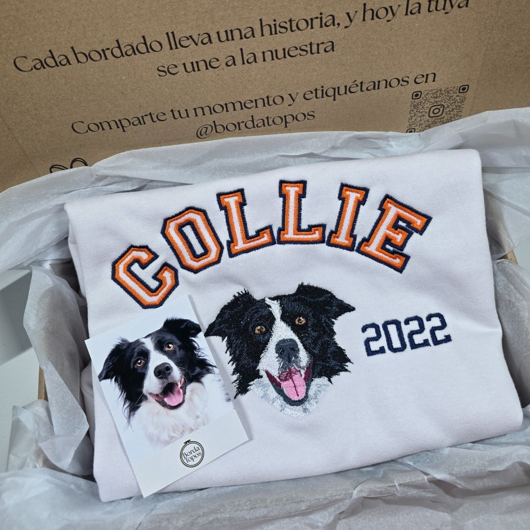 Nombre y fecha UNA Mascota Personalizada – Camiseta, Sudadera o Sudadera con Capucha