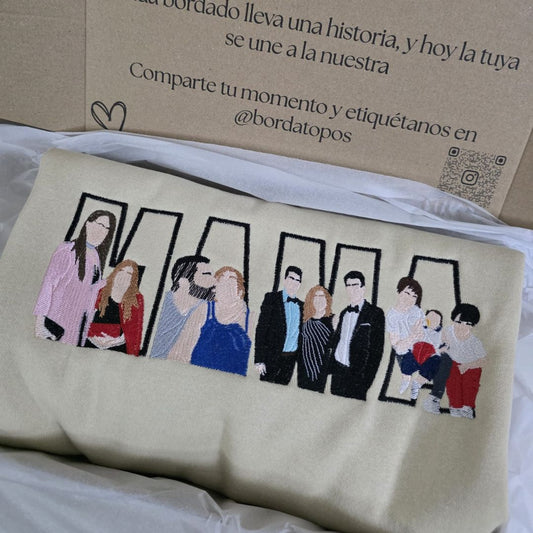 Retrato Personalizado en Cada Letra MOM / DAD / MAMÁ / PAPÁ