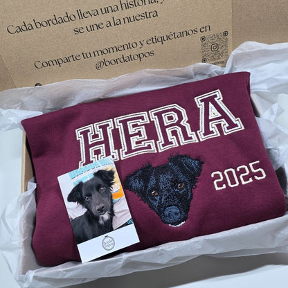 Nombre y fecha UNA Mascota Personalizada – Camiseta, Sudadera o Sudadera con Capucha