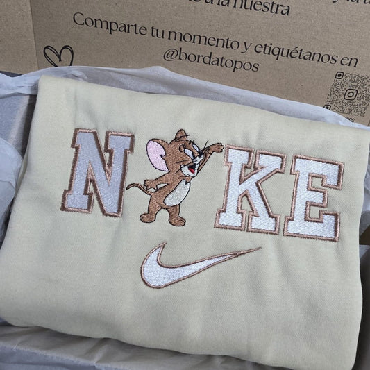 Bordado Tom y Jerry N*KE – Camiseta, Sudadera o Sudadera con Capucha