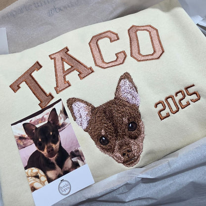 Nombre y fecha UNA Mascota Personalizada – Camiseta, Sudadera o Sudadera con Capucha