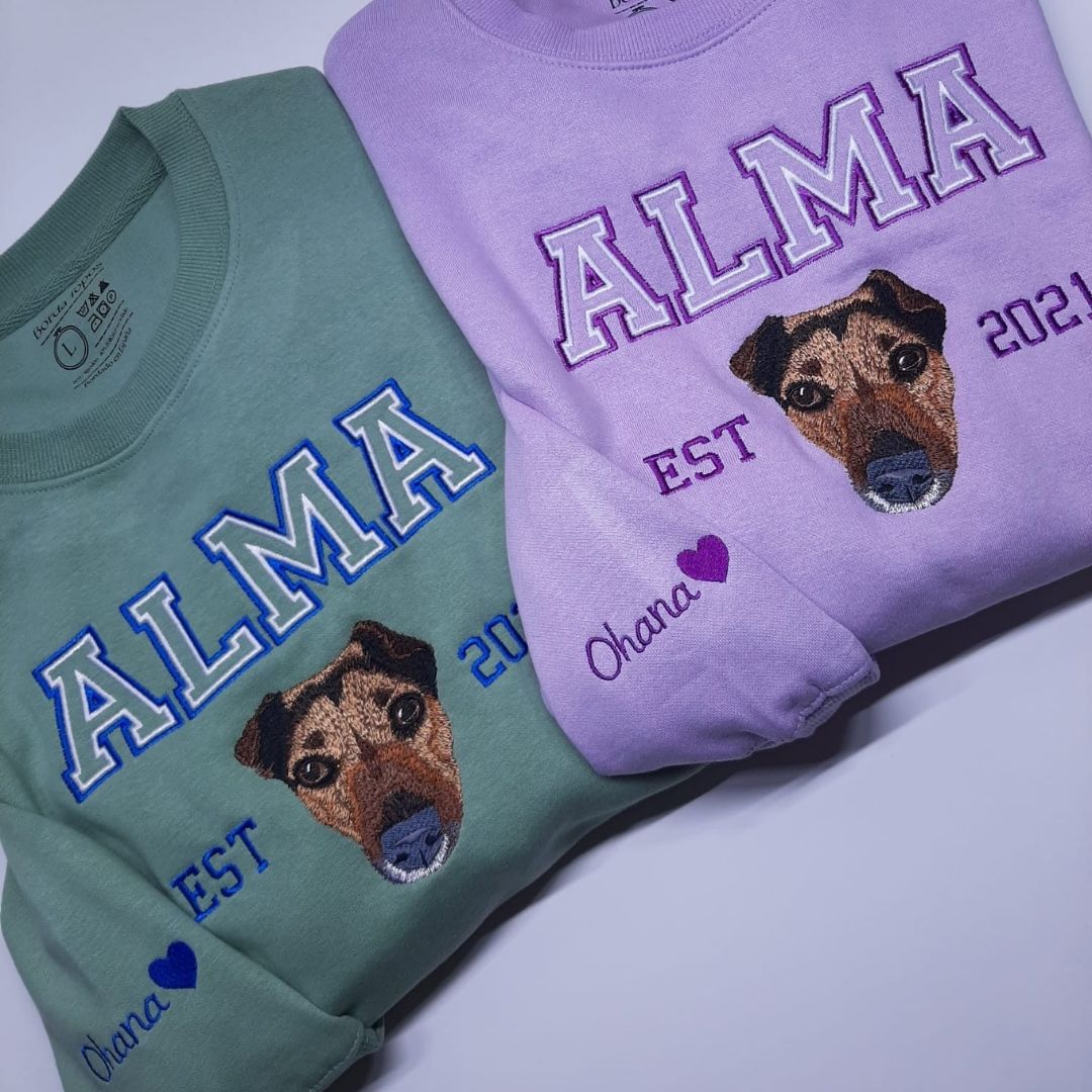 PACK 2 - Nombre y fecha UNA Mascota Personalizada – Camiseta, Sudadera o Sudadera con Capucha