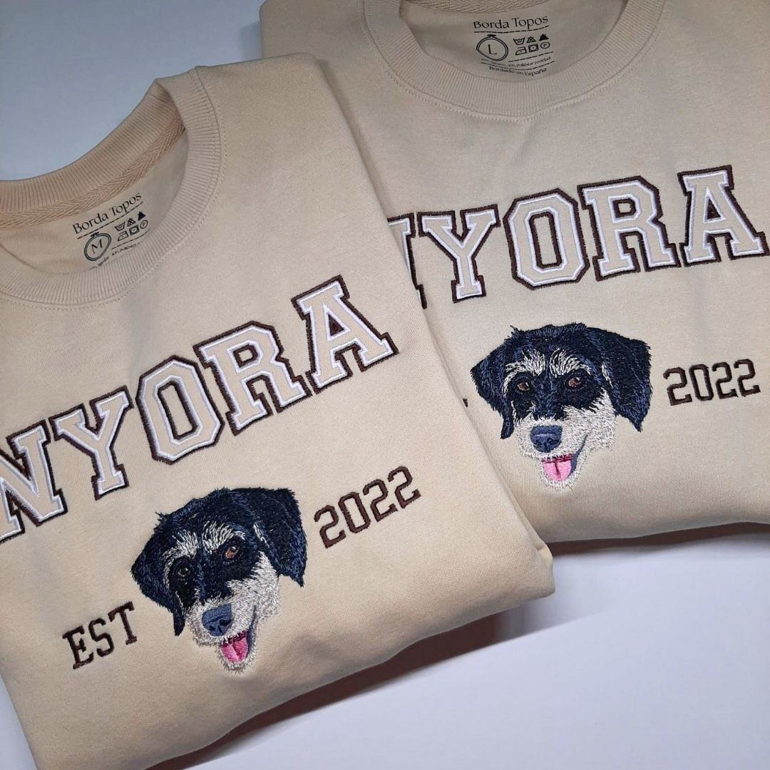 PACK 2 - Nombre y fecha UNA Mascota Personalizada – Camiseta, Sudadera o Sudadera con Capucha
