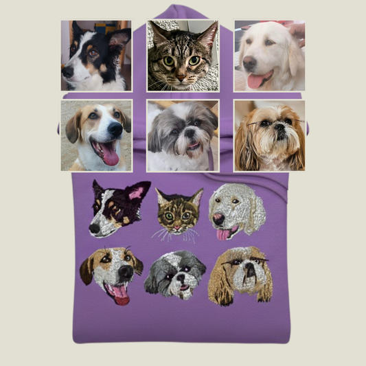 Sudadera capucha 6 Mascotas Personalizado