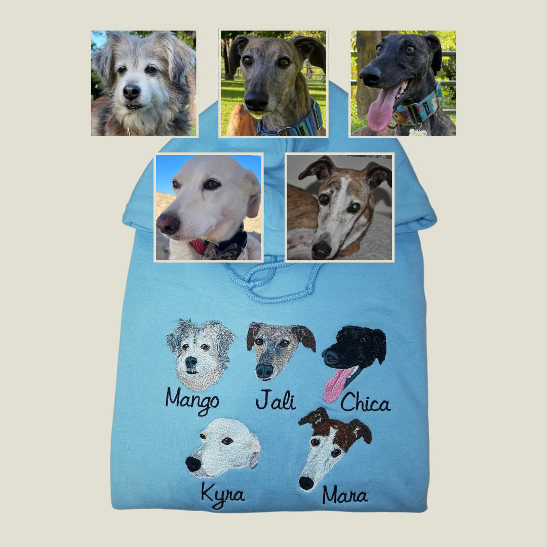 Sudadera capucha 5 Mascotas Personalizado