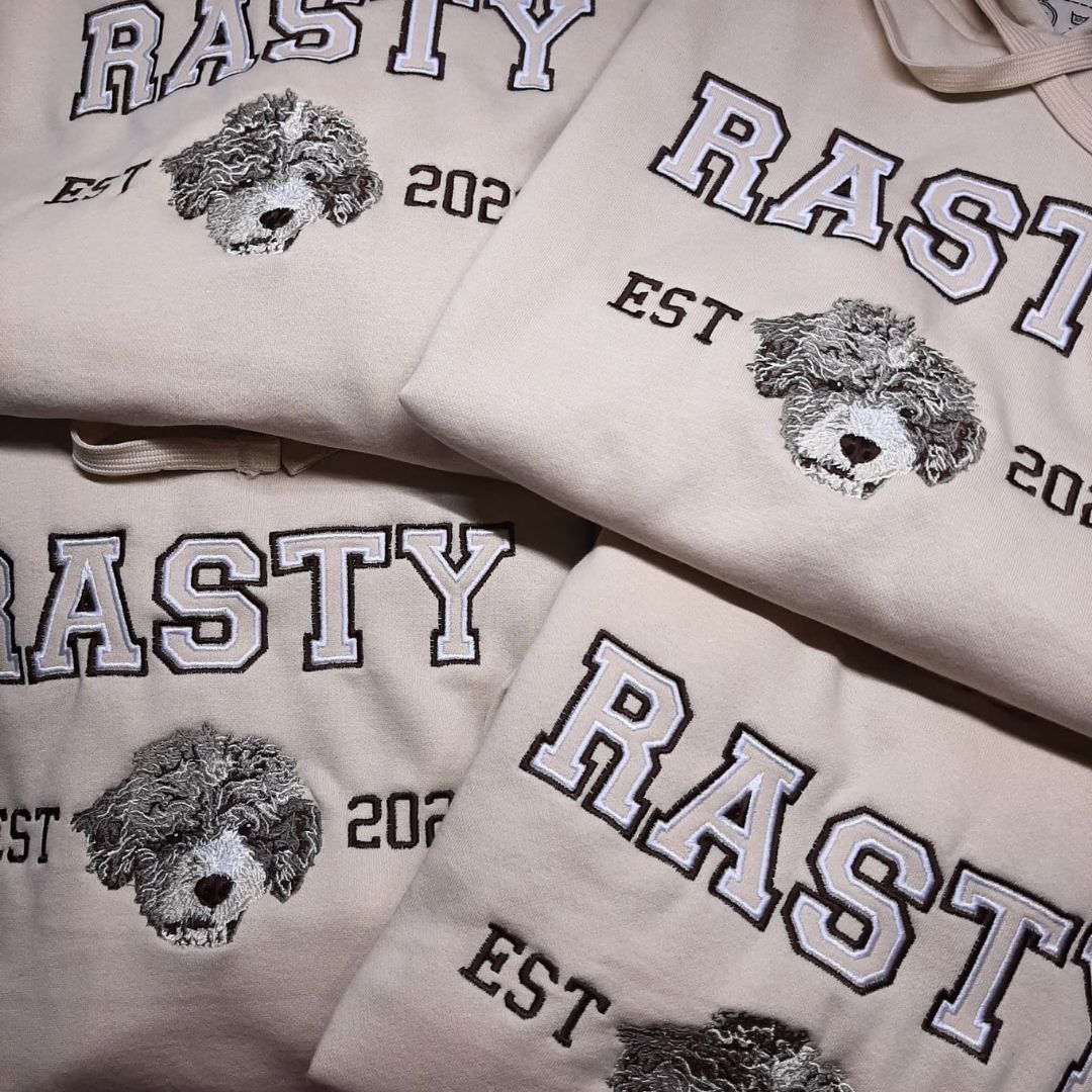 PACK 2 - Nombre y fecha UNA Mascota Personalizada – Camiseta, Sudadera o Sudadera con Capucha