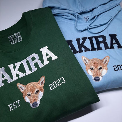 PACK 2 - Nombre y fecha UNA Mascota Personalizada – Camiseta, Sudadera o Sudadera con Capucha
