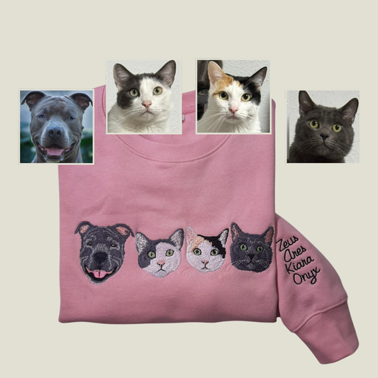 Sudadera 4 Mascotas Personalizadas