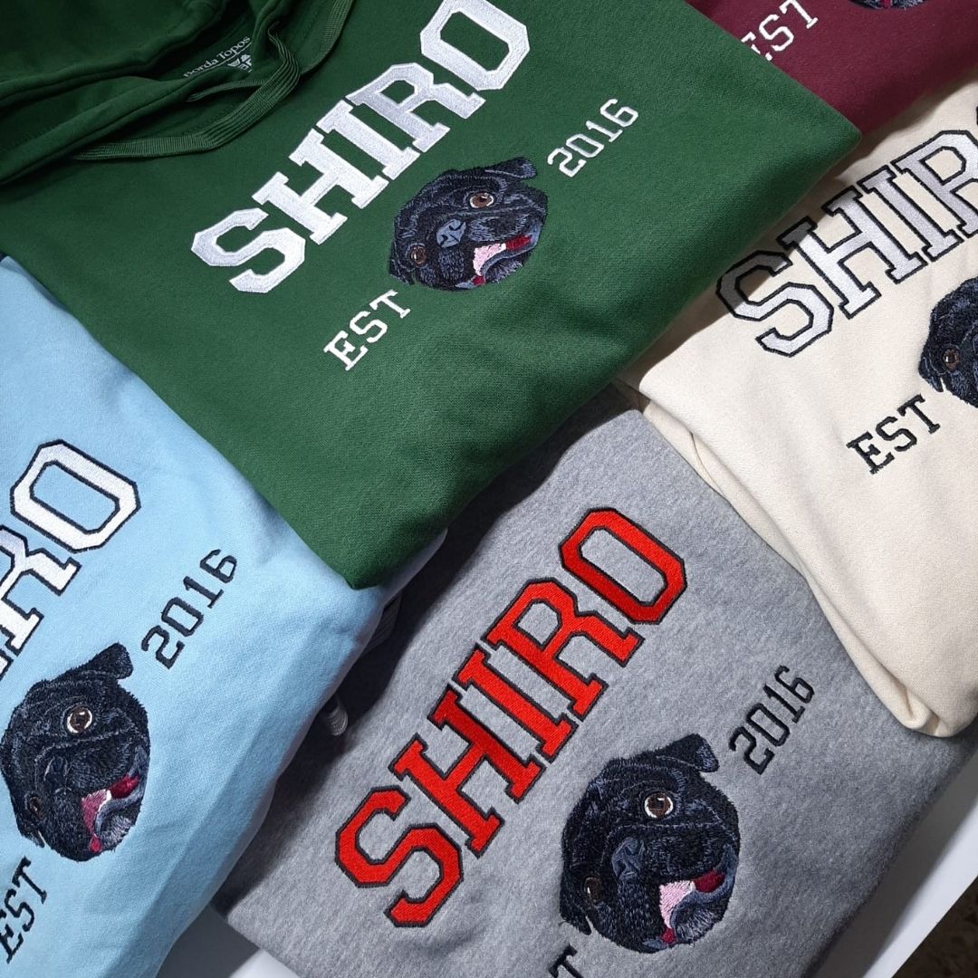 PACK 2 - Nombre y fecha UNA Mascota Personalizada – Camiseta, Sudadera o Sudadera con Capucha