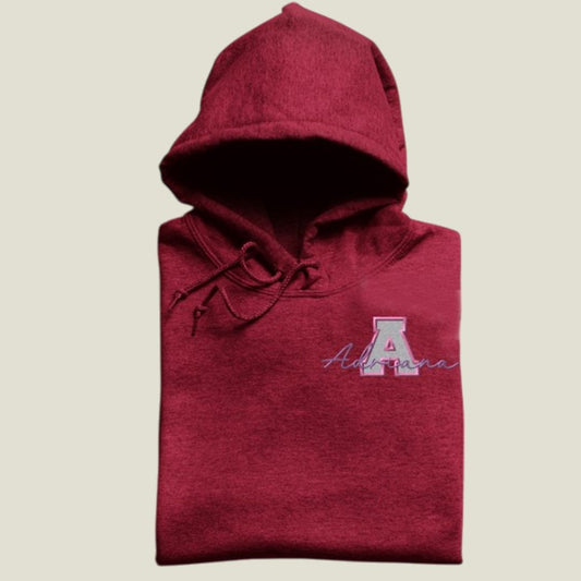 Sudadera capucha Inicial Personalizada
