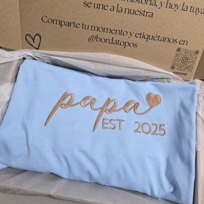 Mamá Papá con Año - Camiseta, Sudadera o Sudadera Capucha