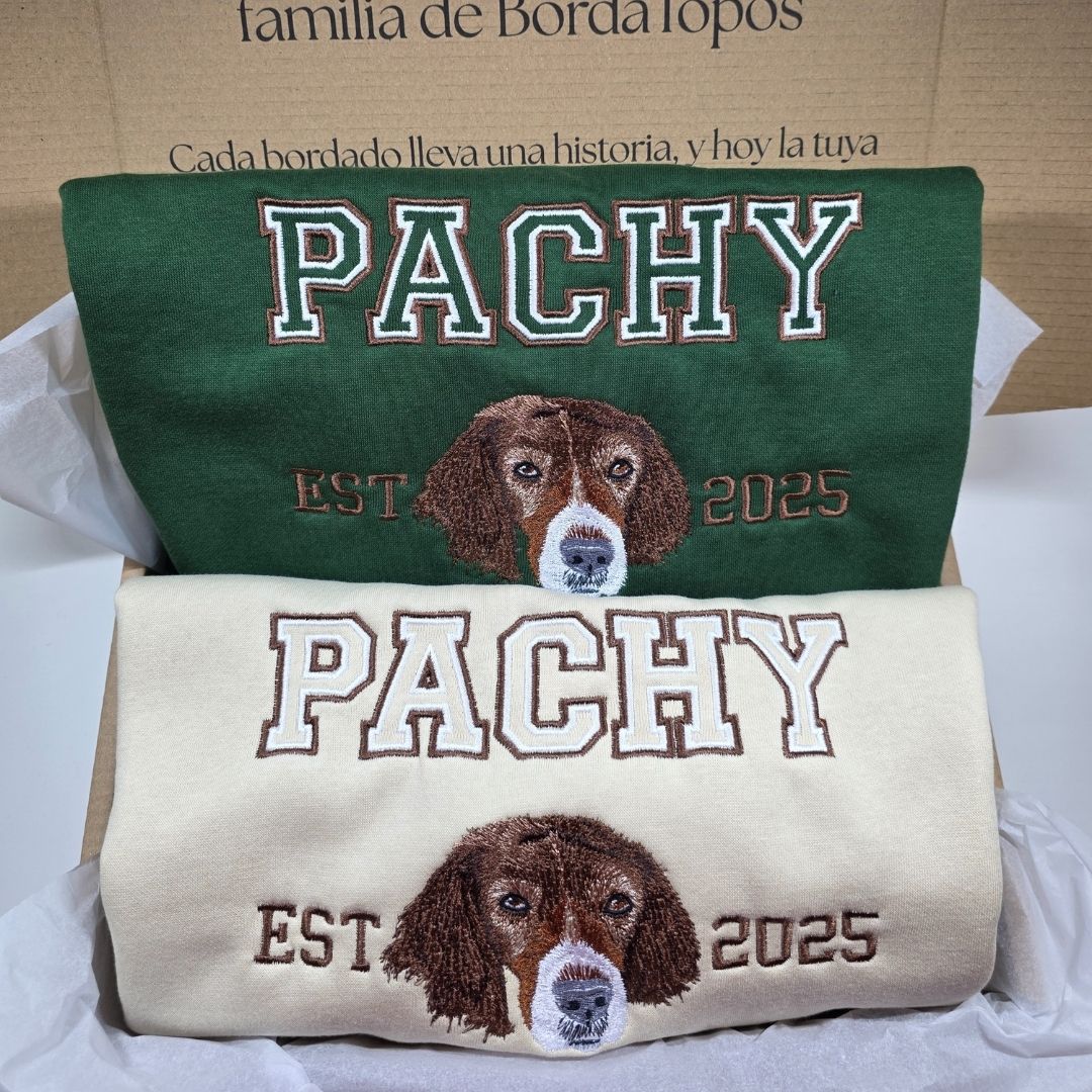 PACK 2 - Nombre y fecha UNA Mascota Personalizada – Camiseta, Sudadera o Sudadera con Capucha