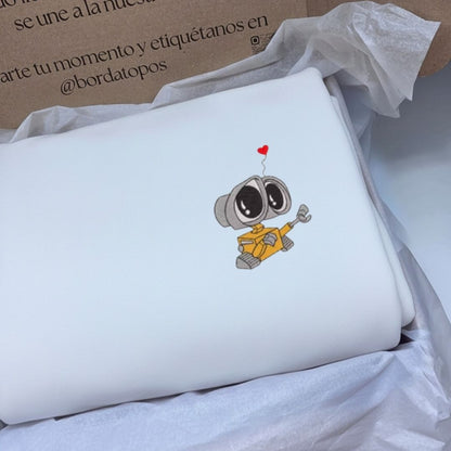 Bordado WALLE y EVA – Camiseta, Sudadera o Sudadera con Capucha