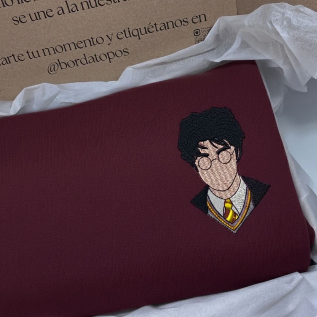 Bordado Harry Potter – Camiseta, Sudadera o Sudadera con Capucha