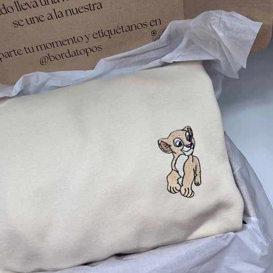 Bordado El Rey León Simba y Nala – Camiseta, Sudadera o Sudadera con Capucha
