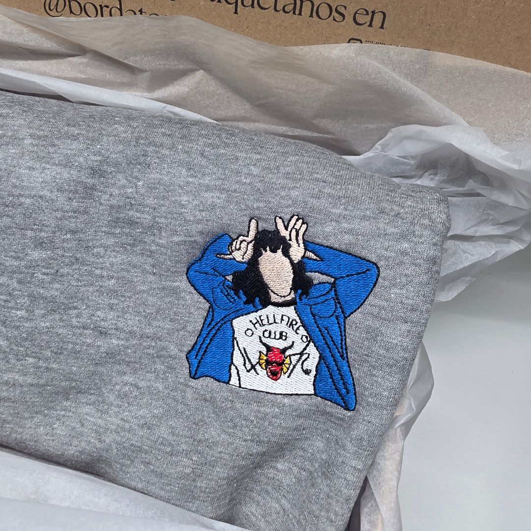 Bordado Stranger Things – Camiseta, Sudadera o Sudadera con Capucha