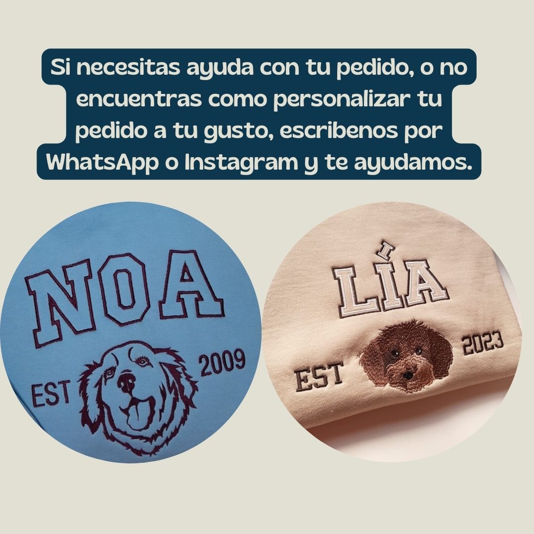 Sudadera UNA MASCOTA Personalizada con nombre y fecha