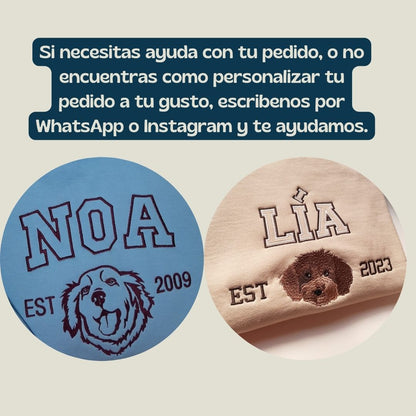 Sudadera UNA MASCOTA Personalizada con nombre y fecha