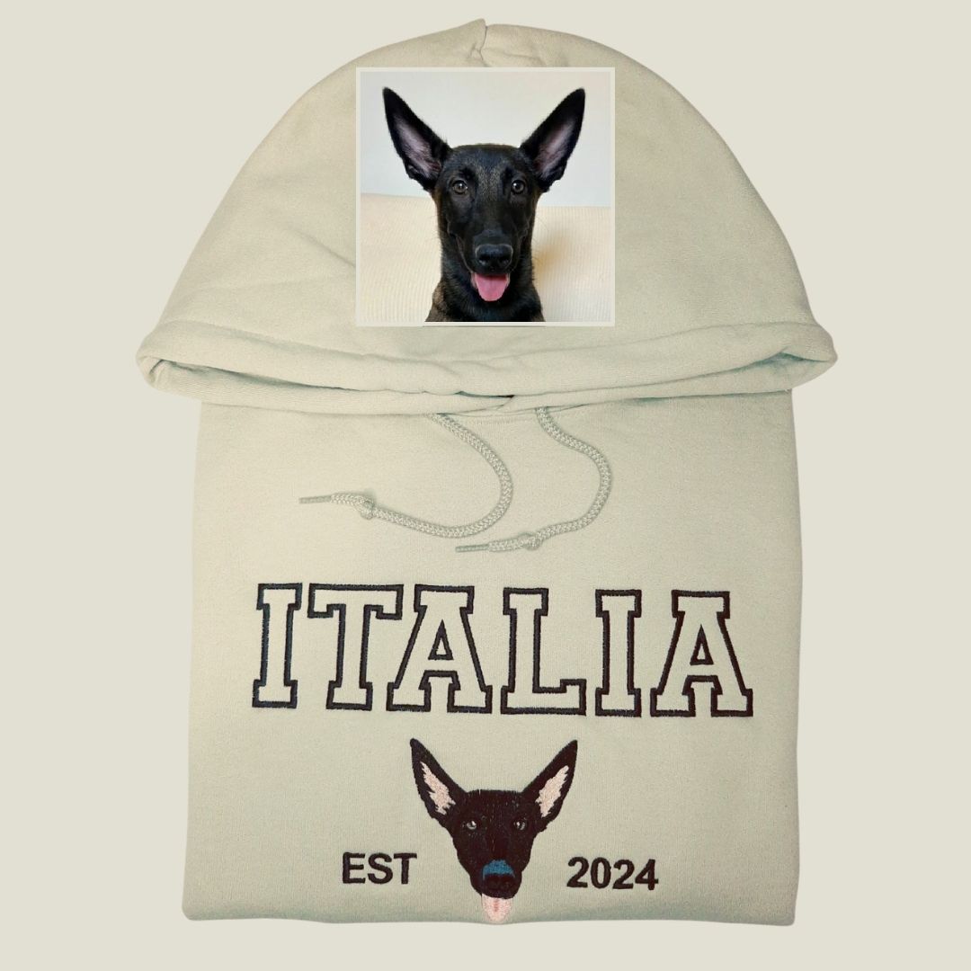 Sudadera capucha UNA MASCOTA Personalizada nombre y fecha