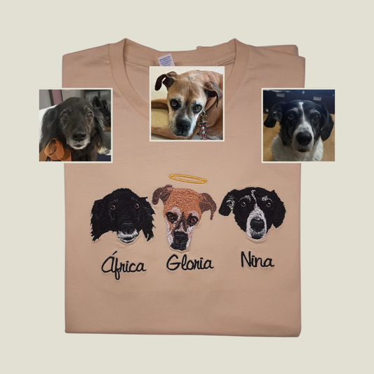Camiseta 3 Mascotas Personalizada