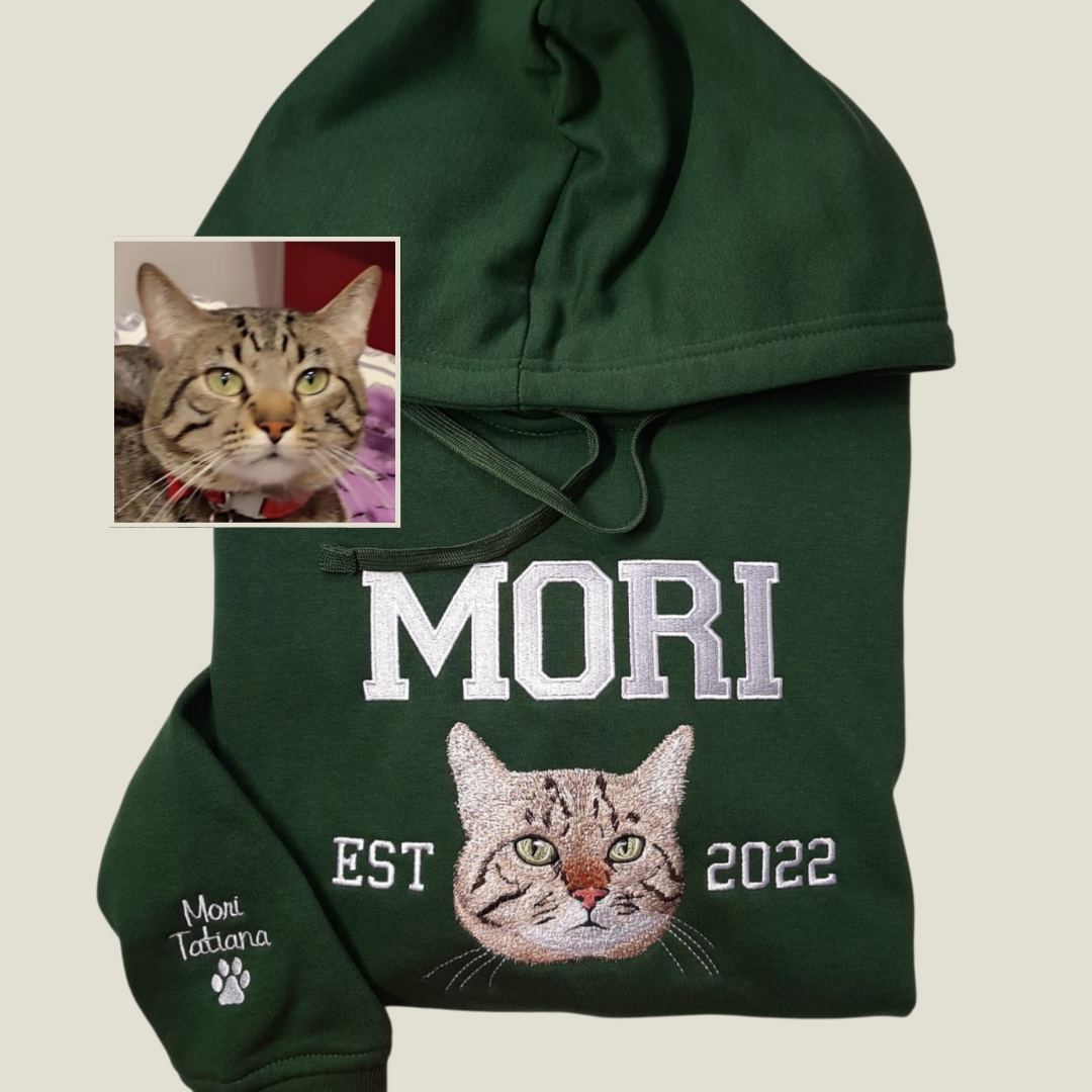 Sudadera capucha UNA MASCOTA Personalizada nombre y fecha